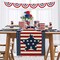 4th of July Table Runner 13 x 72 Inches, Patriotic Memorial Independence Day Decoration Linen Table Runners for Farmhouse Kitchen Dining (13” x 72”, Blue/Star)